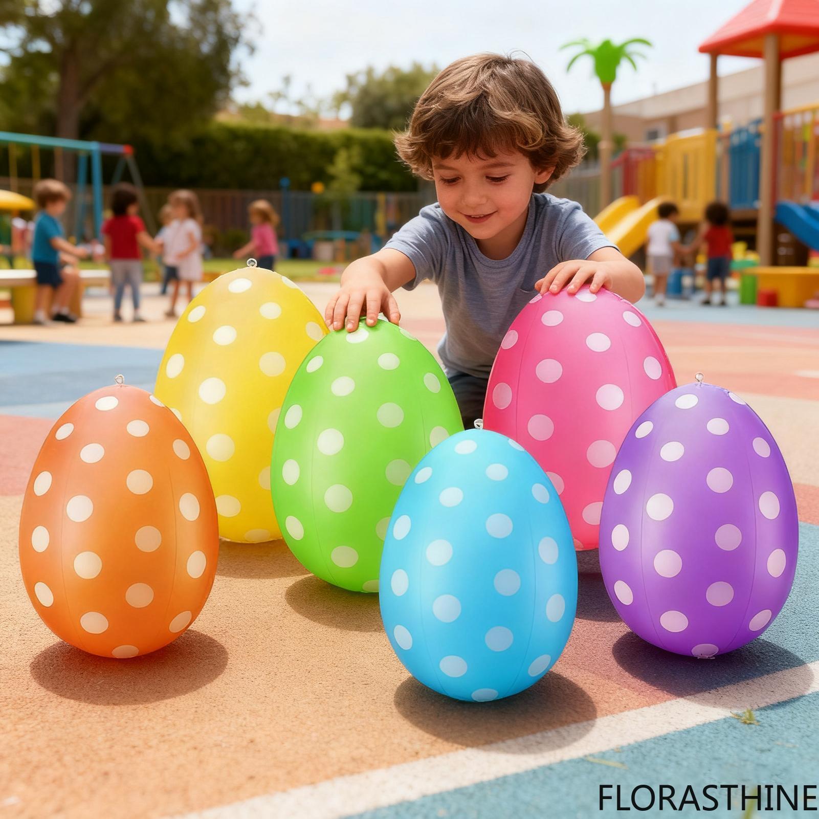 Kids Yard Toys - 6 pièces d'œufs de Pâques gonflables